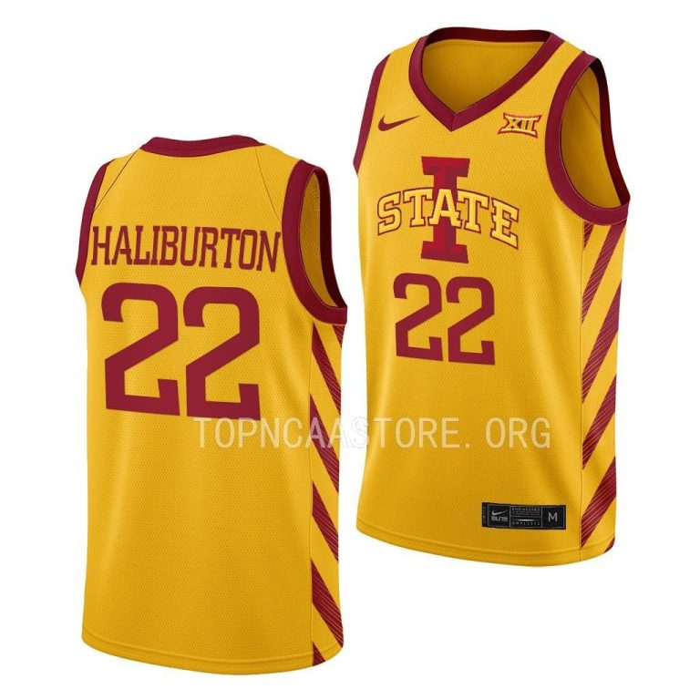 Tyrese Haliburton Iowa State Cyclones #22 Gold College Basketball ...